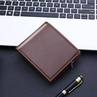 Wallet Short Men's Thickeneded Men's Wallet with Zipper Multi-Card Slot Men's Wallet Wallet Men's Fashion