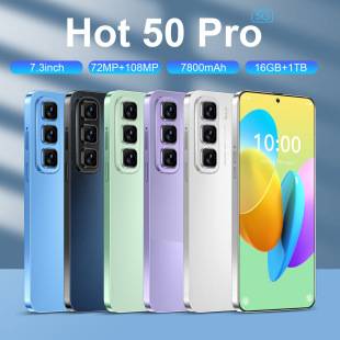 New cross-border mobile phone Hot50 Pro foreign trade mobile phone 6.6 inch Android all-in-one 2 16 smart phone generation