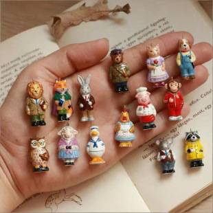 Popular Cartoon Animal Titanium Steel Pendant DIY Necklace: Little Pig Chef, Lion Teacher, Little Bear Police Officer