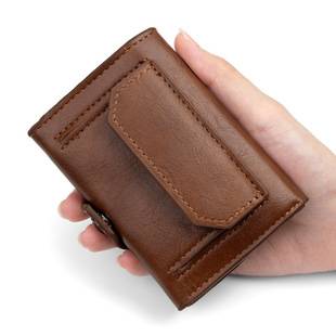Factory Direct Sales Cross-Border New Men's Wallet Clutch Bag European and American Style Snap Coin Bag Multi-Card Slot Card Holder