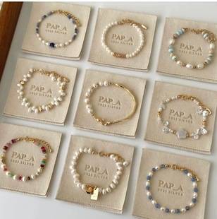 French-Style Irregular Shaped Pearl Bracelet for Women, Niche Light Luxury Bracelet, Exquisite and Fashionable Gold Half Bracelet Accessory
