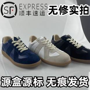 Mm6 German Training Shoes Women's Margiela Autumn Genuine Leather Flat Women's Sneakers Casual Versatile Shoes for Men and Women