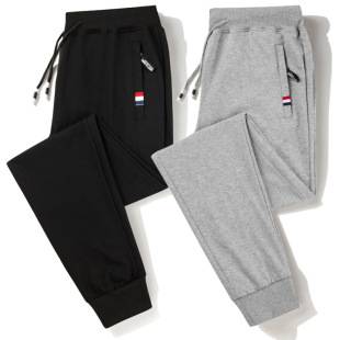 Summer Pure Cotton Sports Trousers Men's Ultra-thin Breathable Loose Large Size Straight Leg Optional Casual Pants