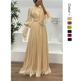 In Stock 25 Years Ago, Amazon Cross-Border European and American Summer Style French Elegant Dress with Waist-Cinching Design 68832