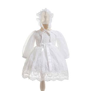1122 Spring and Autumn Long Sleeve Baby Spring and Autumn New Princess Dress Baby Full Moon Hundred Days Old dress Lace Dress