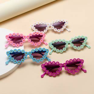 Children's sunglasses girl flower baby sunglasses 1-6 years old sunshade cute Daisy sunglasses in stock wholesale