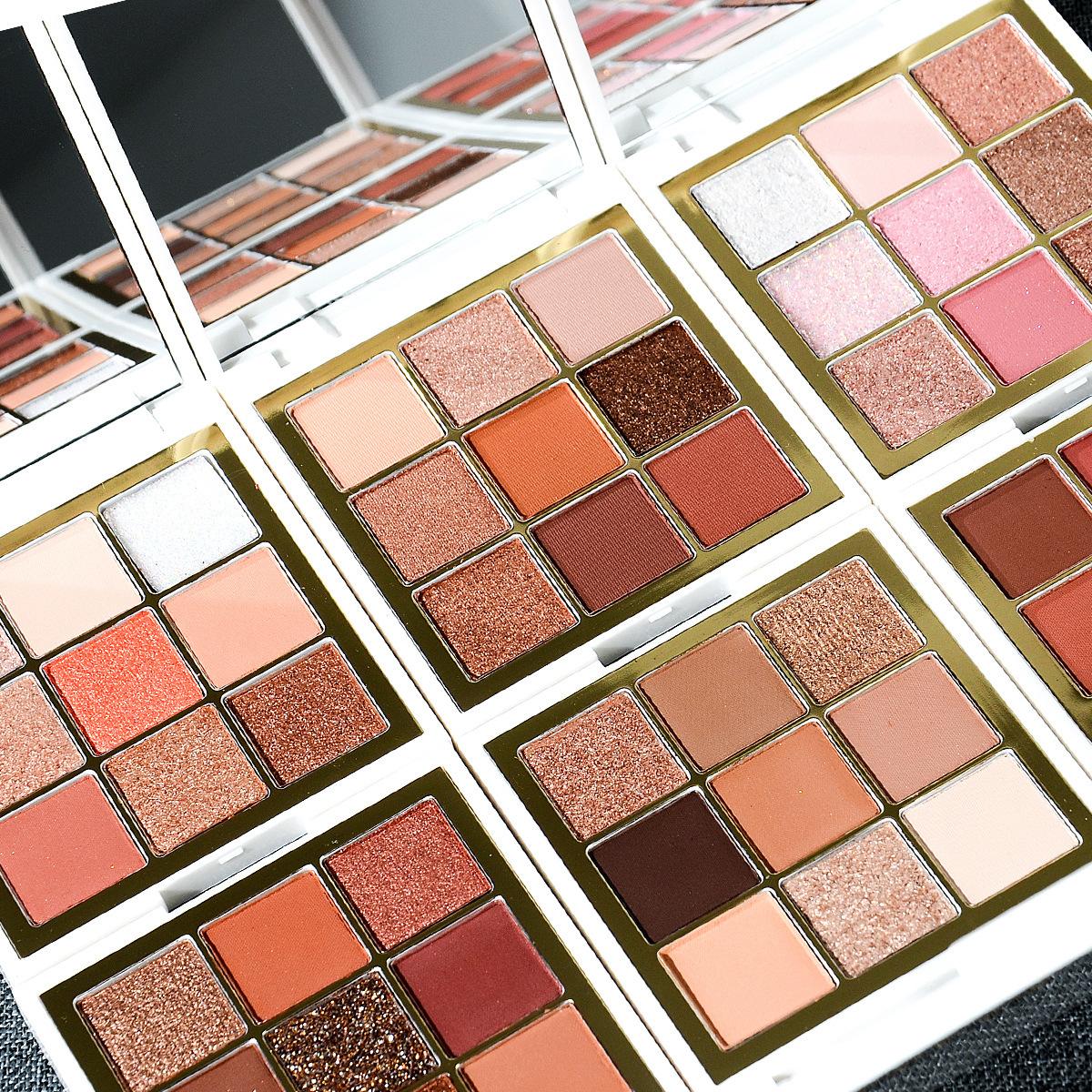Nnuedwe Trendy Color Play Colorful Nine-Color Eye Shadow Palette Earth Color Pearlescent Matte Makeup Ins Eye Shadow for Women