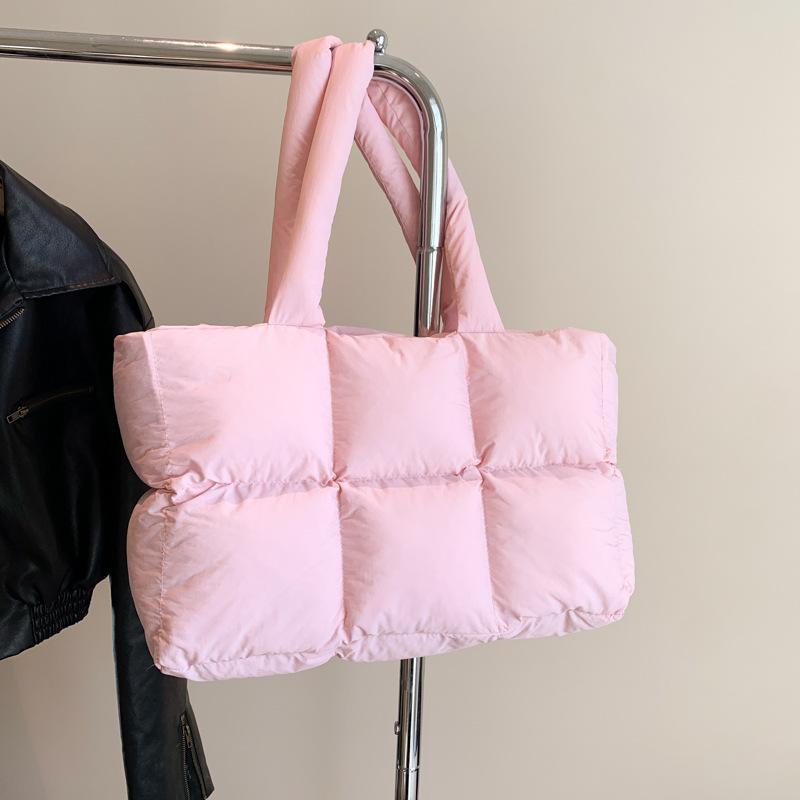 Cross-Border Wholesale Bags Large-Capacity Soft Puff Bag Single-Shoulder Handbag down Jacket Bag Tote Cloud Crossbody Bag