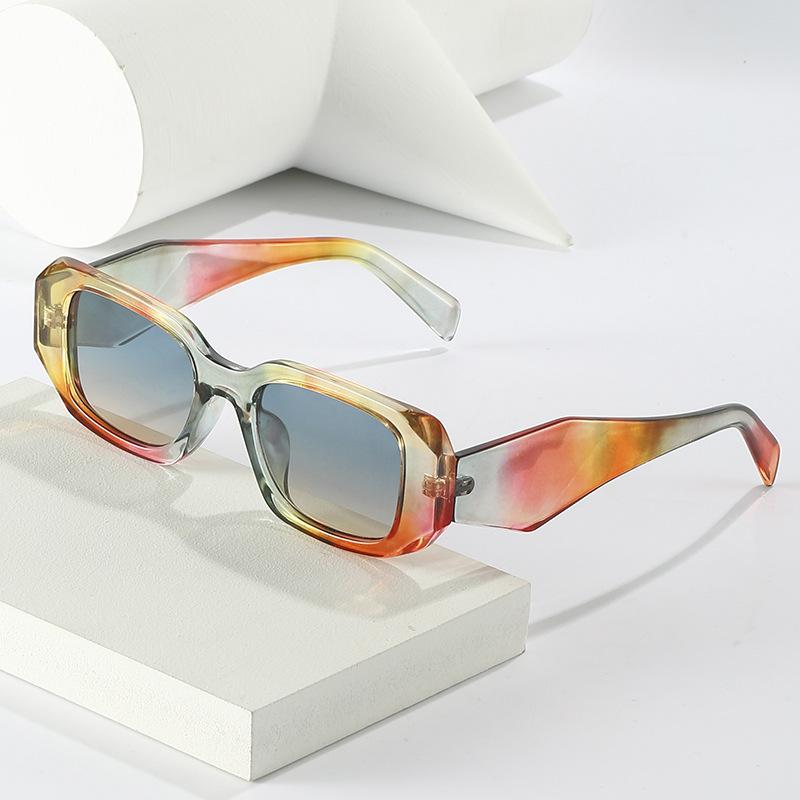 2022 New European and American Fashion Trendy Square Frame Women's Sunglasses Street Style Sunglasses Ins Style Manufacturer Wholesale Square Frame