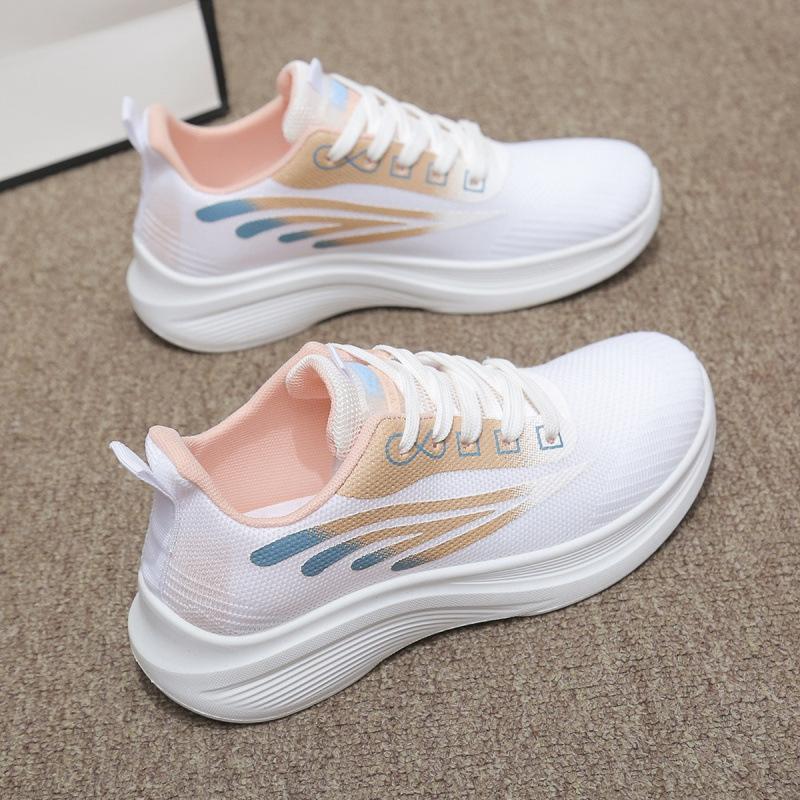 Autumn New Fashionable Women's Shoes Spring and Autumn Flying Weaving Surface Casual sneaker Korean-style All-match Breathable sneaker Women