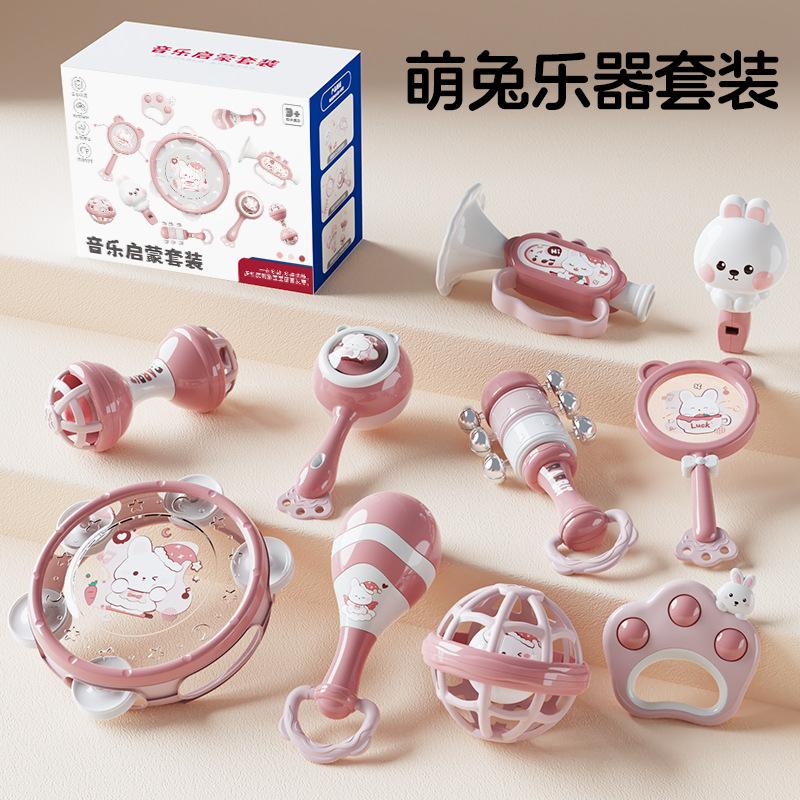 Children's Toys Hand Drum Percussion Instrument Baby Tambourine Educational Early Learning Enlightenment for Infants and Toddlers 0-3 Years Old Hand Rattle