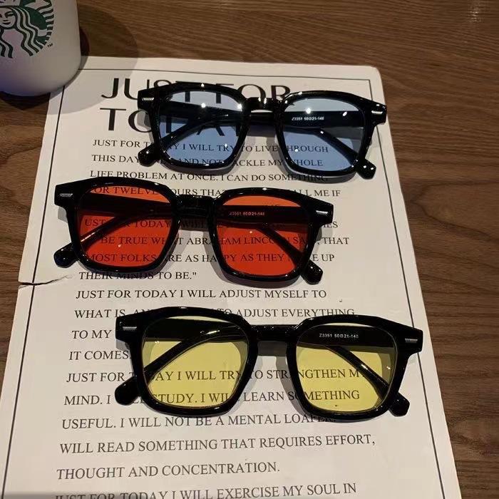Trendy Retro Square Sunglasses for Women Korean Style Natural Look Slimming Sunglasses Fashion Personality Sunglasses