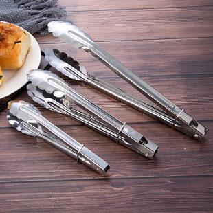 Thickened Stainless Steel Bread Clip Kitchen Food Clip Barbecue Supplies Plum Blossom Clip Anti-scalding Food Clip Barbecue Clip
