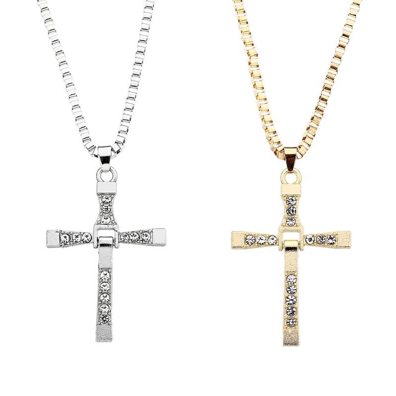European and American jewelry Toledo speed and passion 8 pendant cross necklace hip hop men's jewelry manufacturers supply