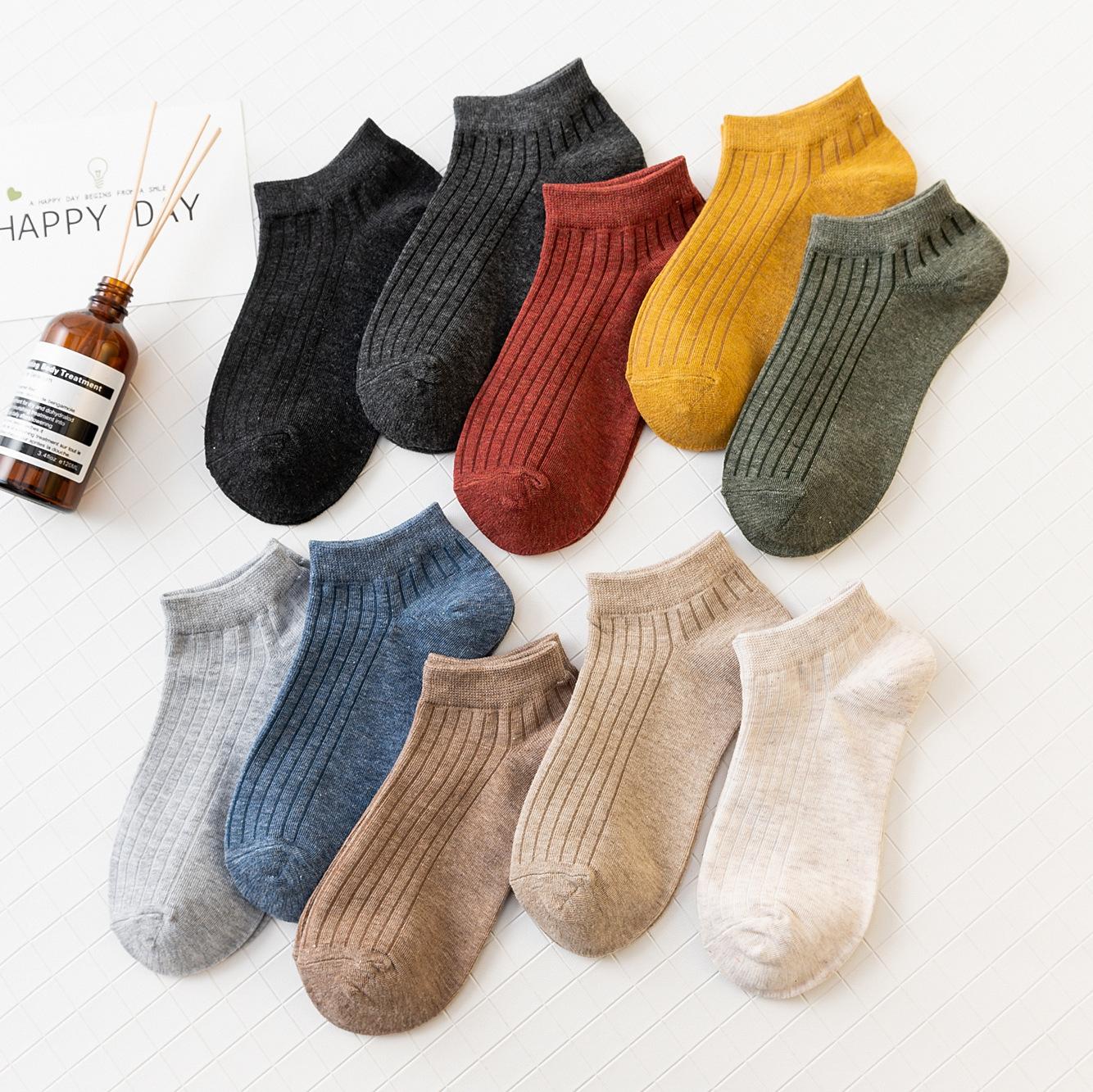 Socks ladies summer new Japanese drawers boat socks women solid color breathable cotton socks Zhuji socks wholesale