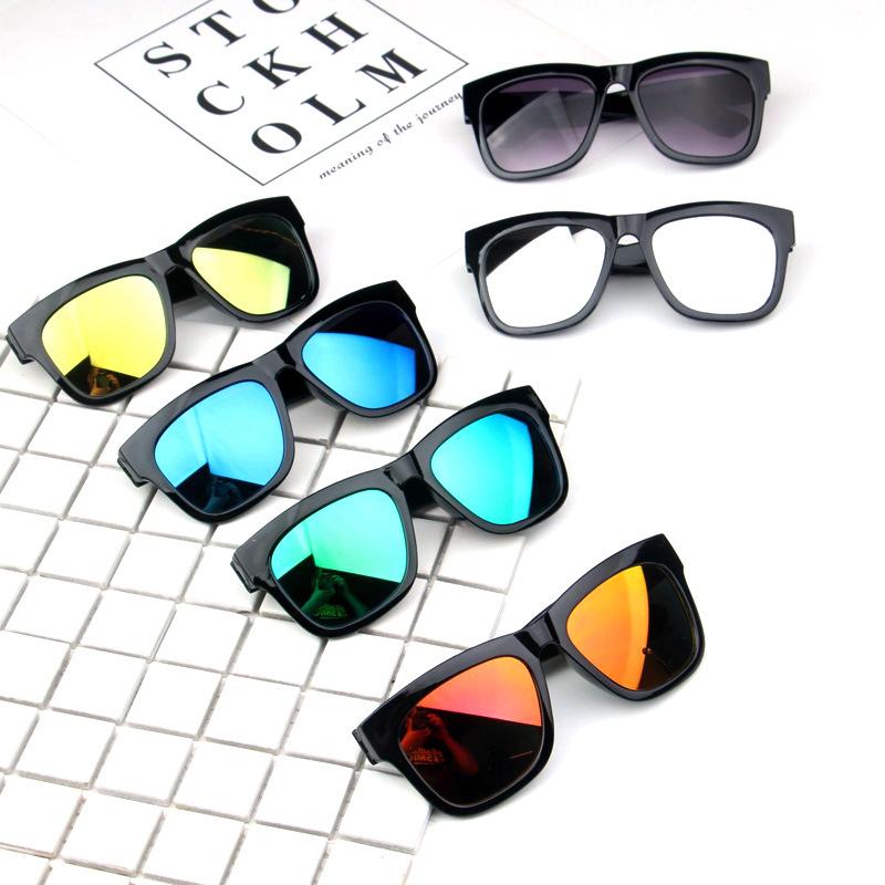 Fashionable children's sunglasses Korean Handsome Men's baby's colorful reflective sunglasses girls fashion glasses UV protection