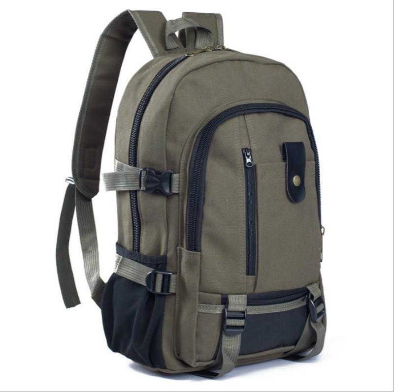 2024 New Men's Backpack Canvas Backpack Large Capacity Student School Bag Wholesale Dropshipping Casual Versatile