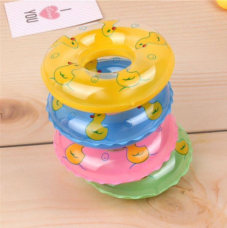 Mini Swimming Ring for Children Playing in the Water and Bathing Toys Little Yellow Duck Accessories Milk Tea Shop Donut Small Swimming Ring Wholesale