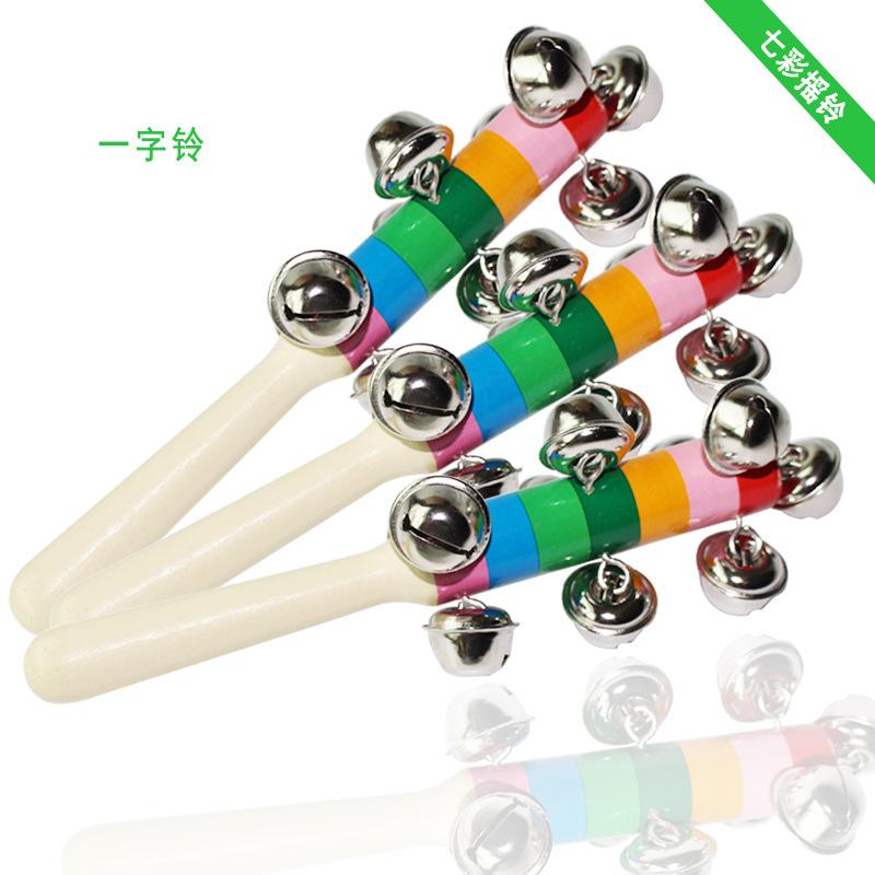 Wholesale Rainbow Hand Bells, Colorful Rattles, Colorful Single-Word Rattles, Baby Intelligence Early Education Toys, Educational Toys