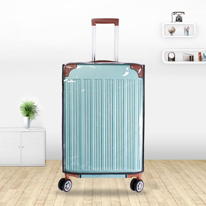Spot luggage case protective cover waterproof travel luggage bag thickened wear-resistant trolley case dust cover pvc transparent case