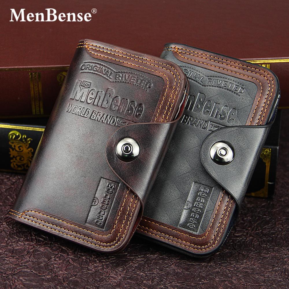 Menbense New Men's Wallet Short European and American Fashionable Enterprise Bag Large Capacity Magnetic Buckle 70% off Men's Wallet