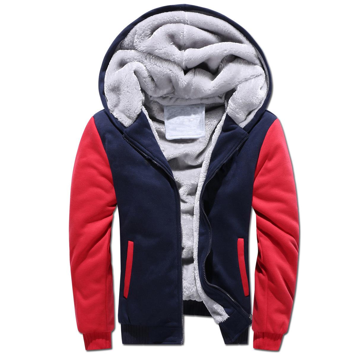 Aliexpress Light Version Yama Winter Men's Fleece-Lined Thickened Warm Sweatshirt Youth Hoodie Cardigan Jacket