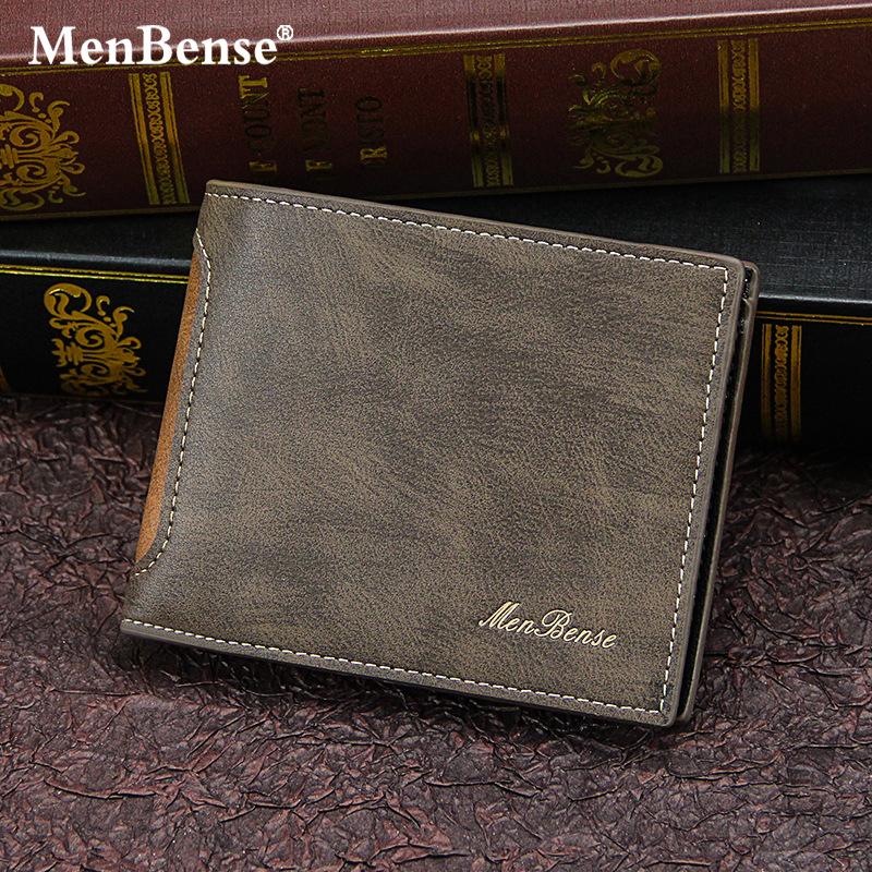 Menbense New Men's Wallet Short Style Fashionable Casual Splicing Multi-Card Slot 70% off Pack Men's Wallet