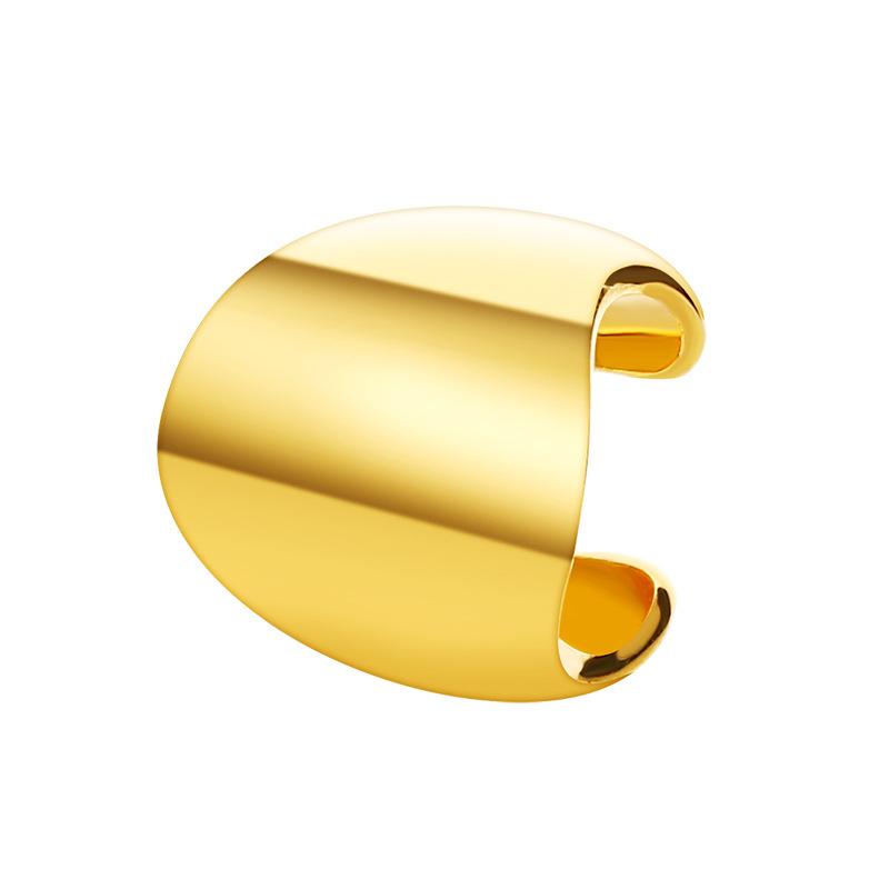 European and American Fashion Ear Clip Simple Metal Polished Men's and Women's Ear Clip Punk Retro Geometric Wide Ear Headwear