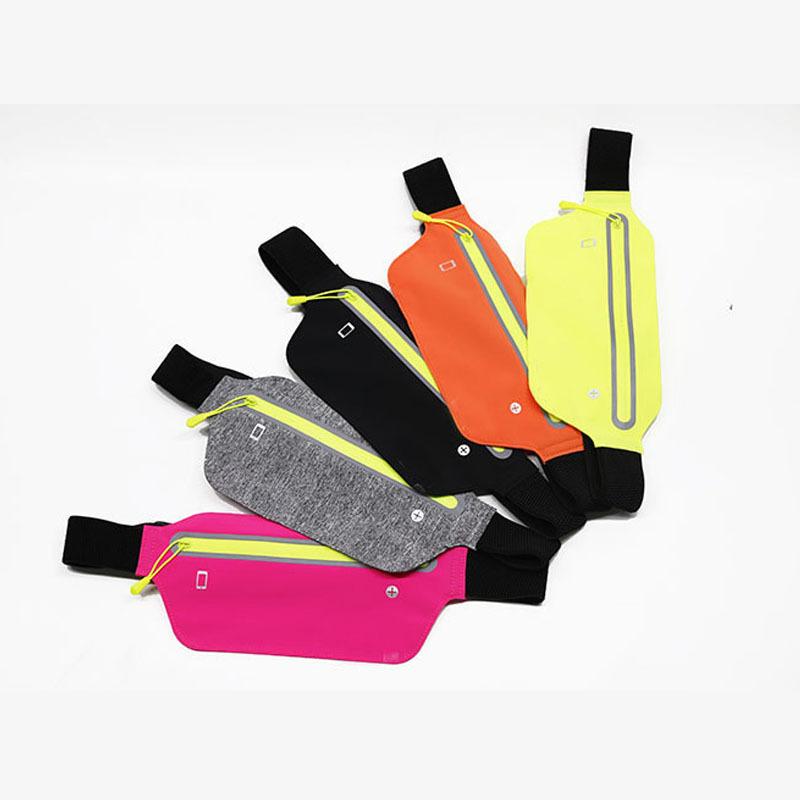Running Sports Mobile Phone Waist Bag for Men and Women Invisible Close-Fitting Waist Bag 6.5inch Mobile Phone Bag Mini Fitness Waist Bag