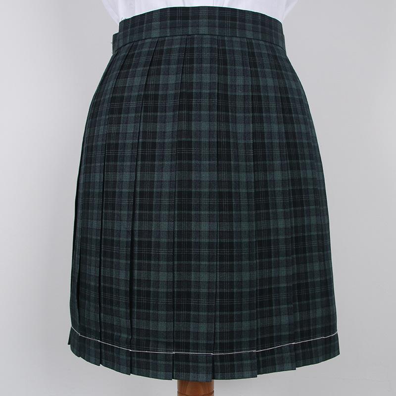 JK Uniform Skirt Top Student Length Student Plaid Japanese Pleated Skirt Folded Skirt Sea & Taggilded Skirt School Uniform Skirt