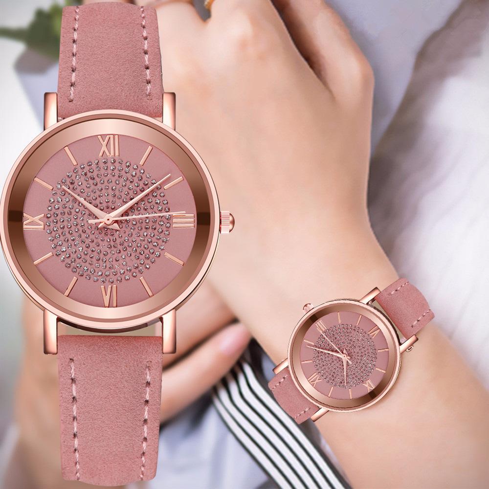 New Gift Starry Fashion Casual Trendy Women's Watch Foreign Trade Belt Quartz Rhinestone Watch Exquisite