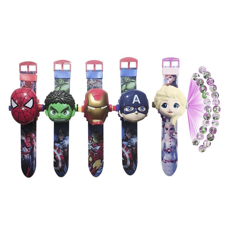 Spot Wholesale Kidsren's Cartoon 24 Projection Watch Cartoon Flip Toy Watch Internet Celebrity Douyin Projection Watch