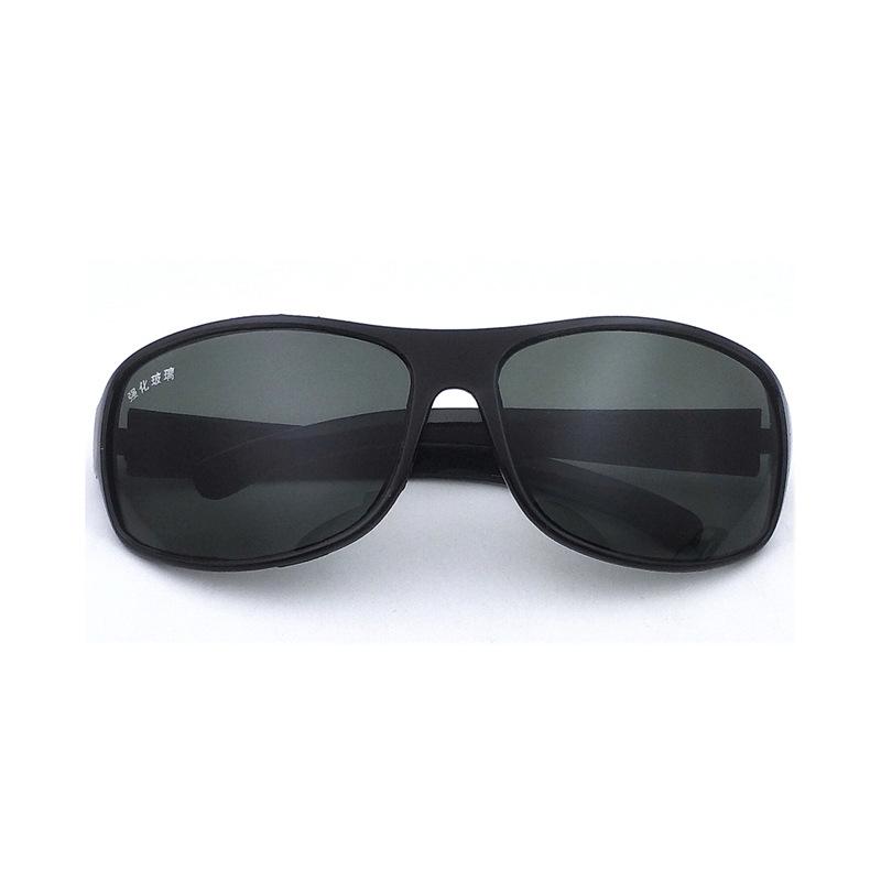 Glass Mirror Sunglasses Men's Cycling Sunglasses Transparent Flat Mirror Windproof and Sandproof Glasses Black Welding Mirror