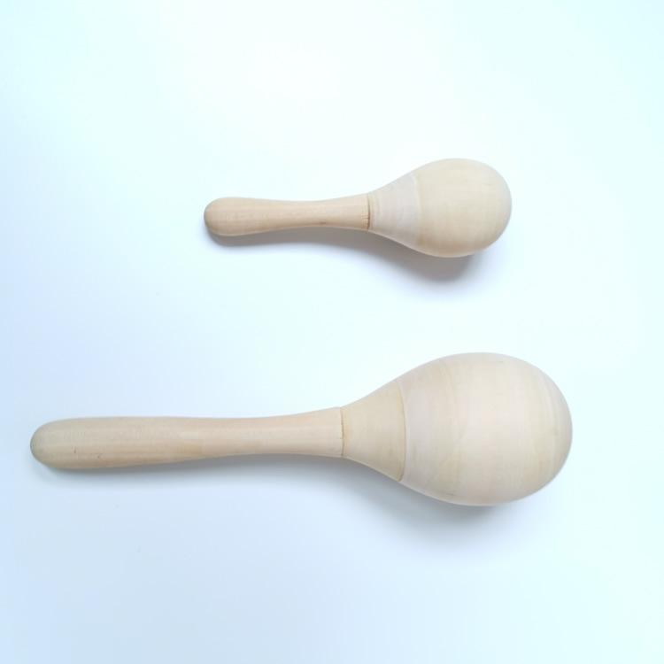 Small sand hammer log early childhood education wooden sand ball grasp audio-visual training baby toy source manufacturer Orff