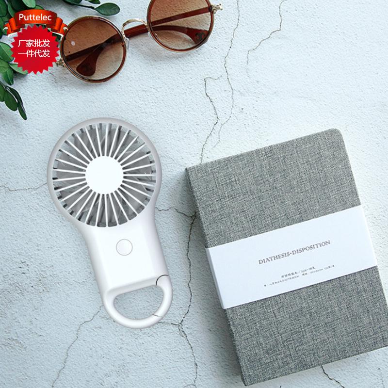 Cross-border explosions mountaineering buckle fan portable outdoor pocket small fan colorful lights USB fan wholesale manufacturers