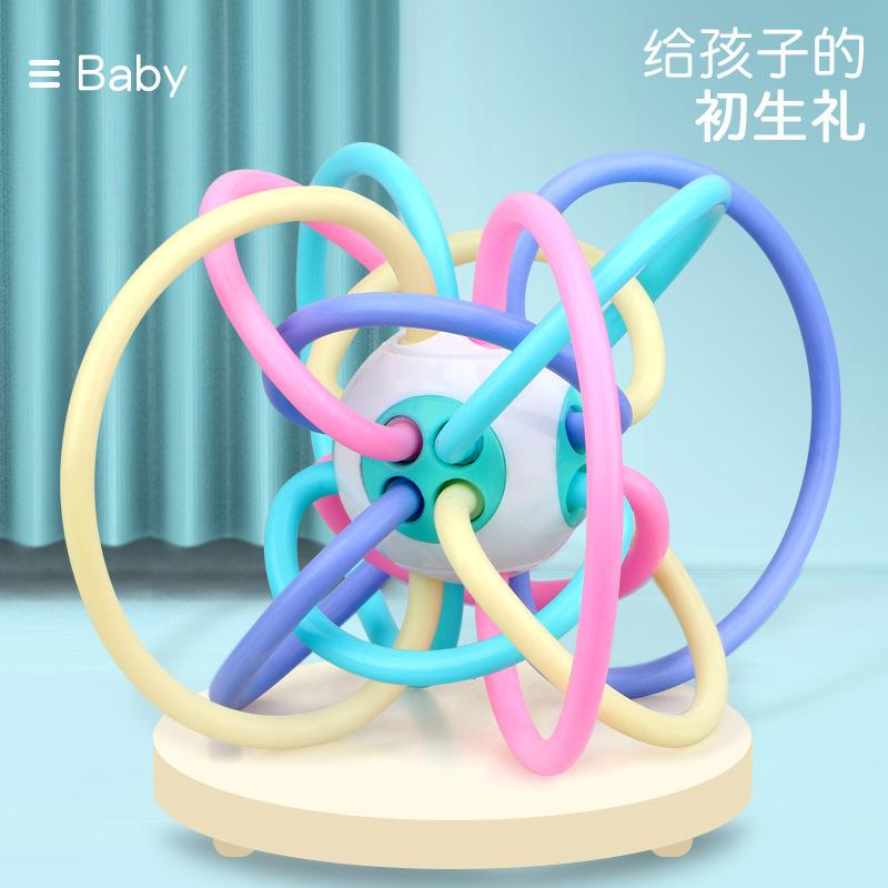 Baby Baby Manhattan ball baby teether ball molar hand ball educational toy baby rattle bed Bell wholesale