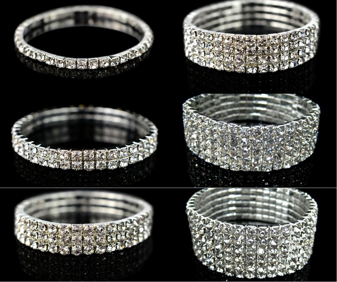 Bride Versatile Diamond-Encrusted Elastic Bracelet Bracelet Wholesale Aliexpress Ebay Factory Direct Sale