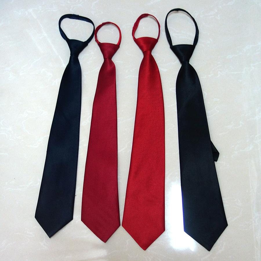 Wholesale 45cm Men's Zipper Tie Graduation Bachelor's Gown Photo Team Security Guard Tie Logo Logo