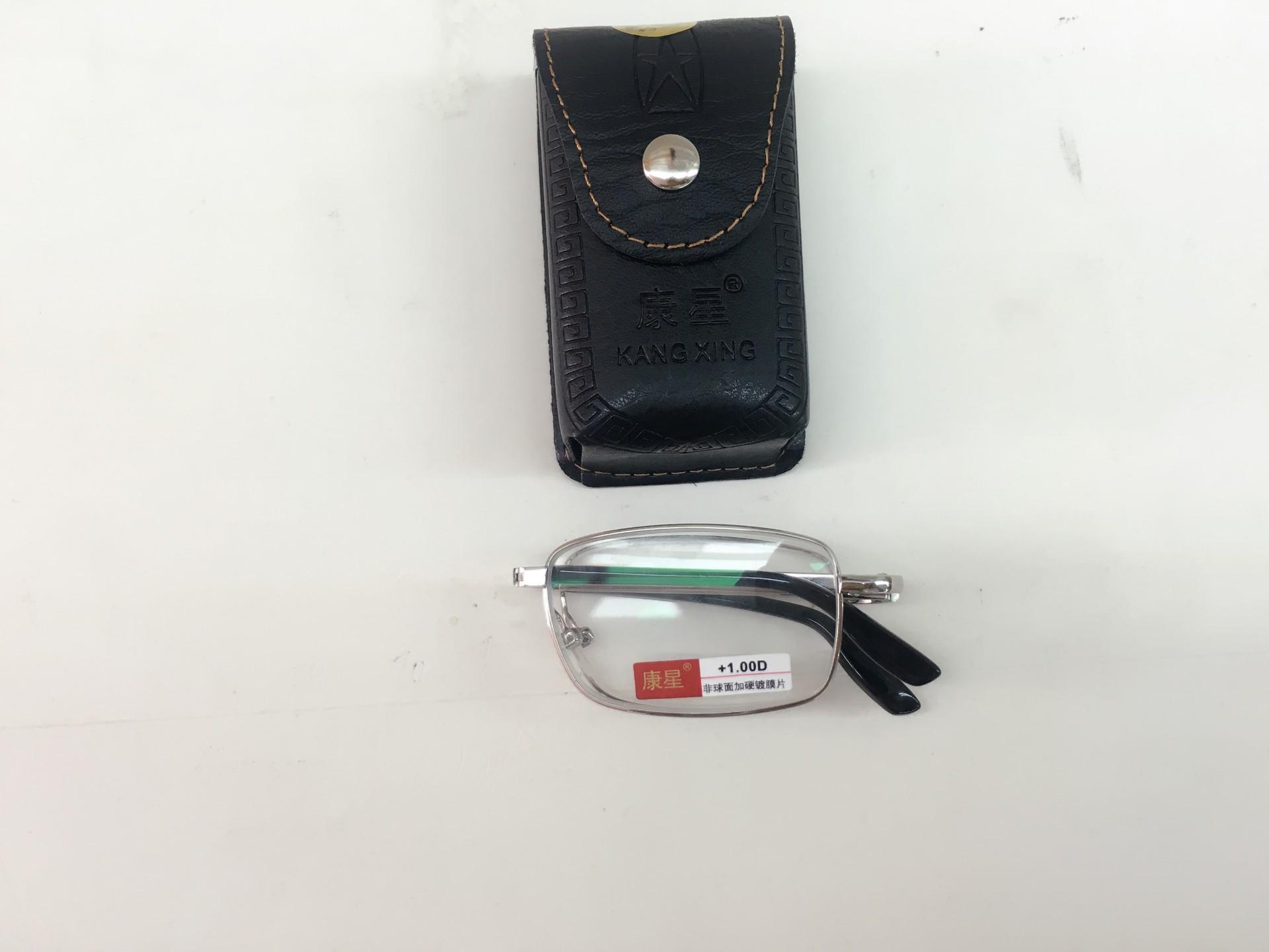 Factory direct sales of Kangxing presbyoscopic HD plus film plus hard folding portable reading glasses 825