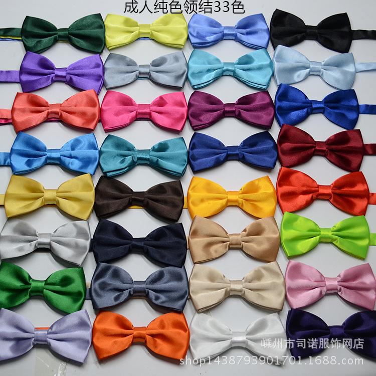 Bow tie candy color dress three fold business gentleman hotel waiter bow tie factory direct custom