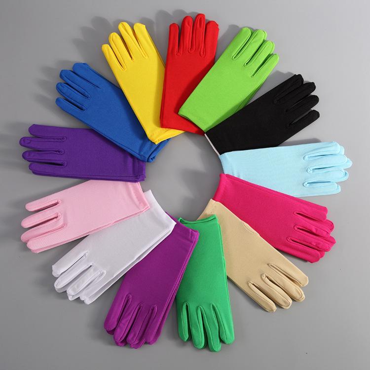 Milk Silk Spring and Autumn Stretch Women's Gloves Cycling Warm Hand Guard Thin Single Layer Etiquette Performance Milk Silk Gloves