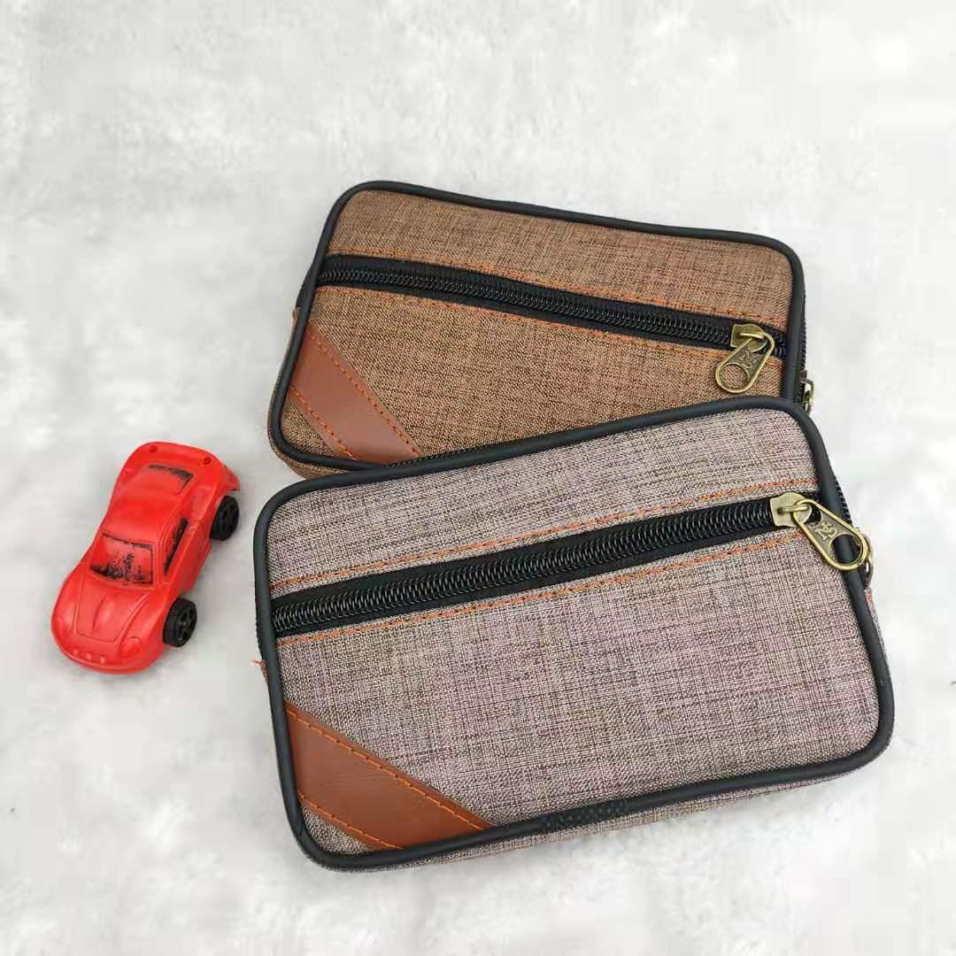 Spot wholesale ultra-thin canvas mobile phone waist bag wear belt decoration increase 6 inch smart phone bag multi-function bag