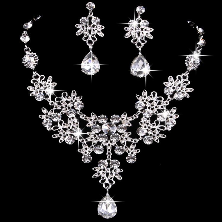 Jewelry Bridal Jewelry Butterfly Large Water Drop Necklace Earrings Set Wedding Jewelry Wedding Jewelry Accessories