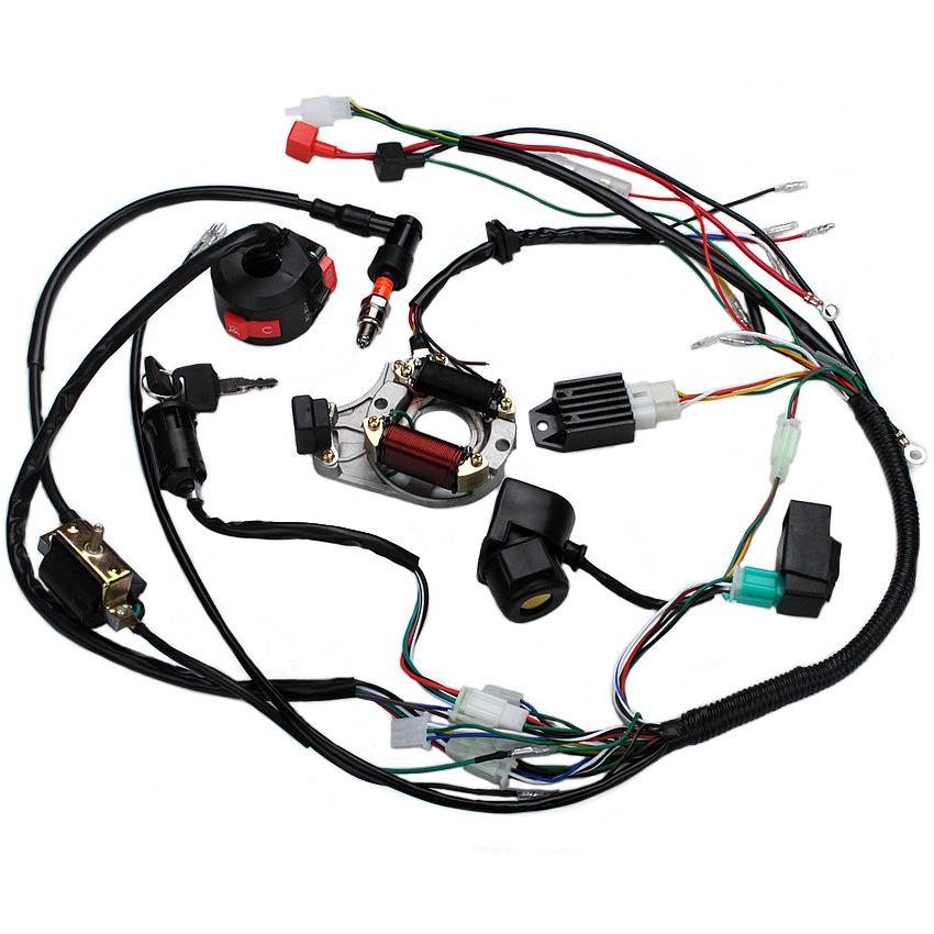 Beach Motorcycle ATV Spare Parts Bus Electrical Parts Harness Electric Door Lock Coil Combination Set 50-125CC