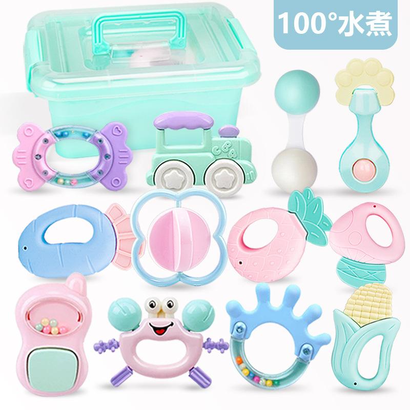 Boiled rattle baby toys baby 0-1 years old rattle newborn toddler educational teether