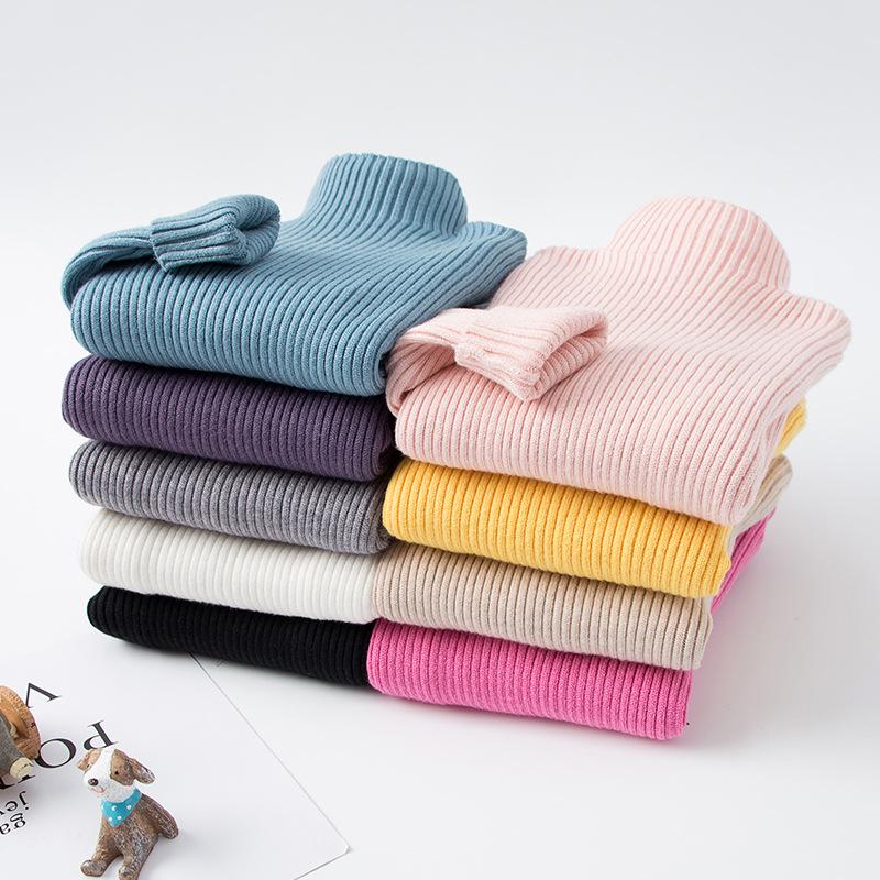 2025 New Autumn and Winter Baby and Children's Clothing, Girls' Half-Turtleneck Sweater Base Shirt, Children's Girls' and Boys' Korean Style