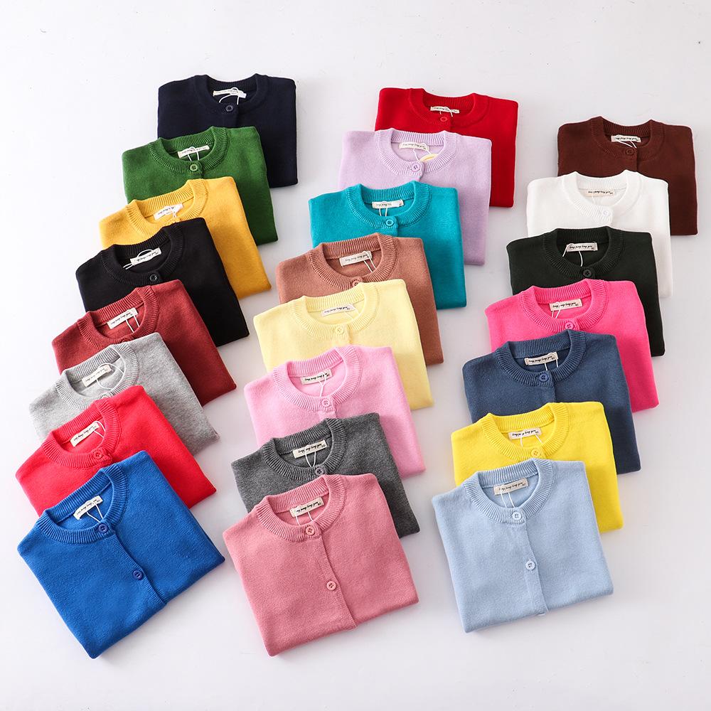 2024 Spring and Summer New Men's and Women's Clothing Infant and Children's Sweaters European and American Popular Pure Cotton Knitted Baby Air Conditioning Shirts