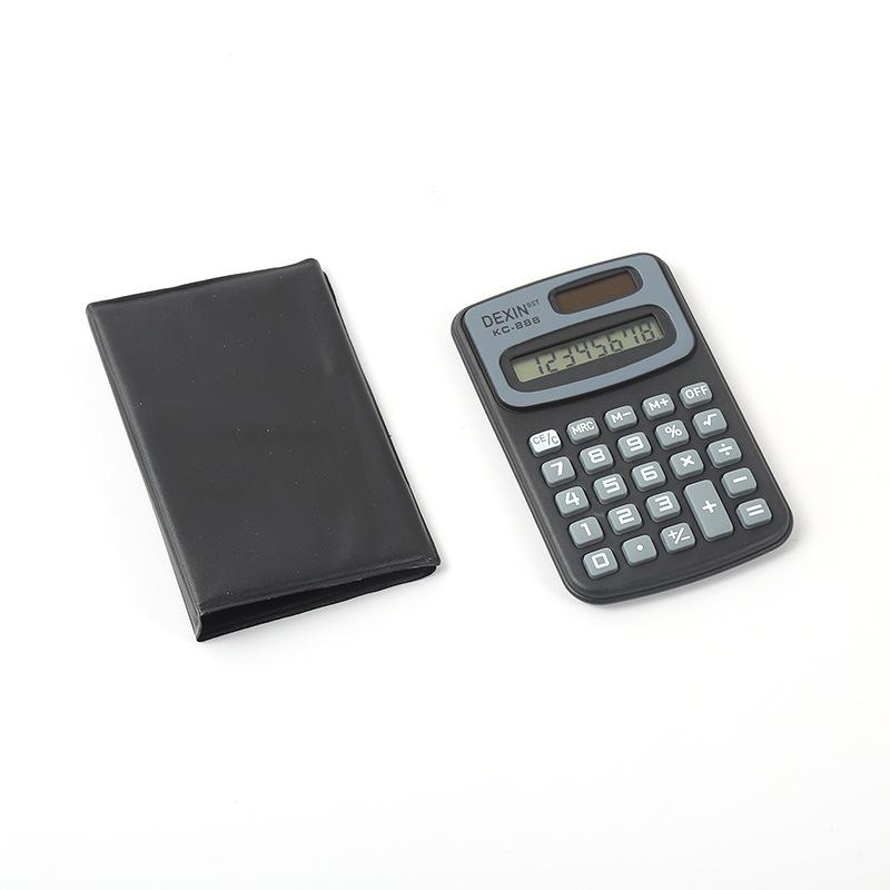 888 small portable fashion calculator black cute cartoon mini calculator for elementary school students