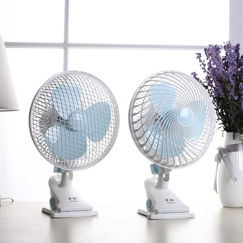 Zhongwei Small Fan Mini Desktop Oscillating Clip-On Fan for Bed, Student Dormitory, Home, and Office Use