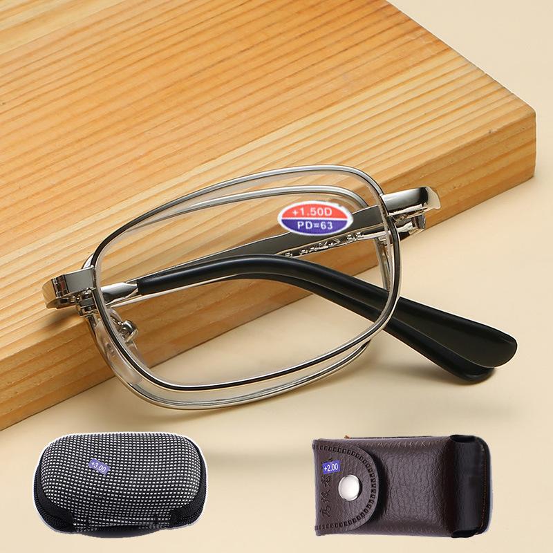 2026 Classic Folding Reading Glasses with Glass and Metal Frames, Wholesale Special Price for Street Vendors, Foldable Reading Glasses